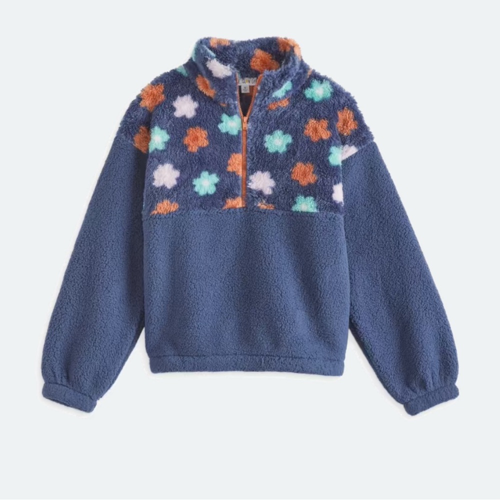 Half Zip Sherpa Pullover Love Glam Girl Girls XL